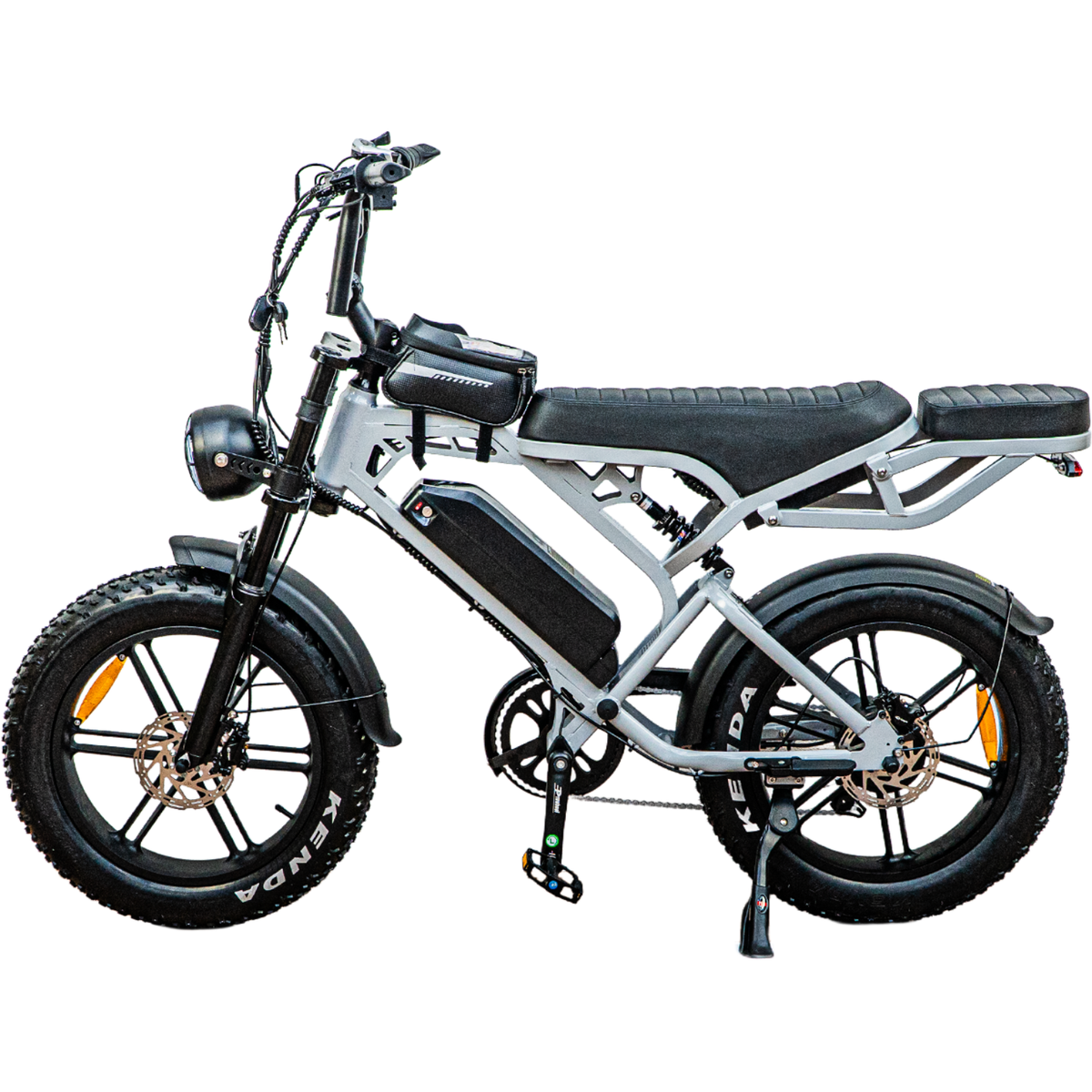 Açık gri QMWheel V20 Pro fatbike, ürün fotoğrafı 3