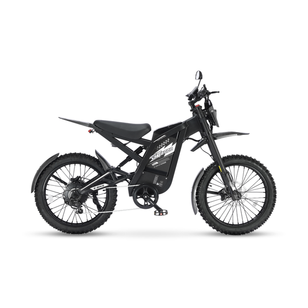 Ouxi GT2000 fatbike in zwart, zijaanzicht