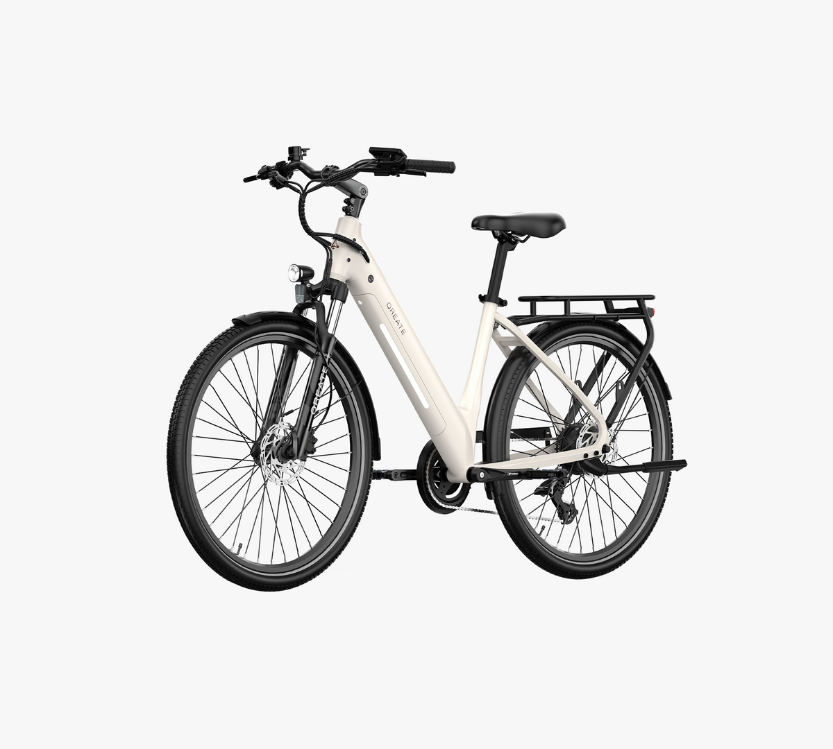 Qreate City Air e-bike in crème, andere kant