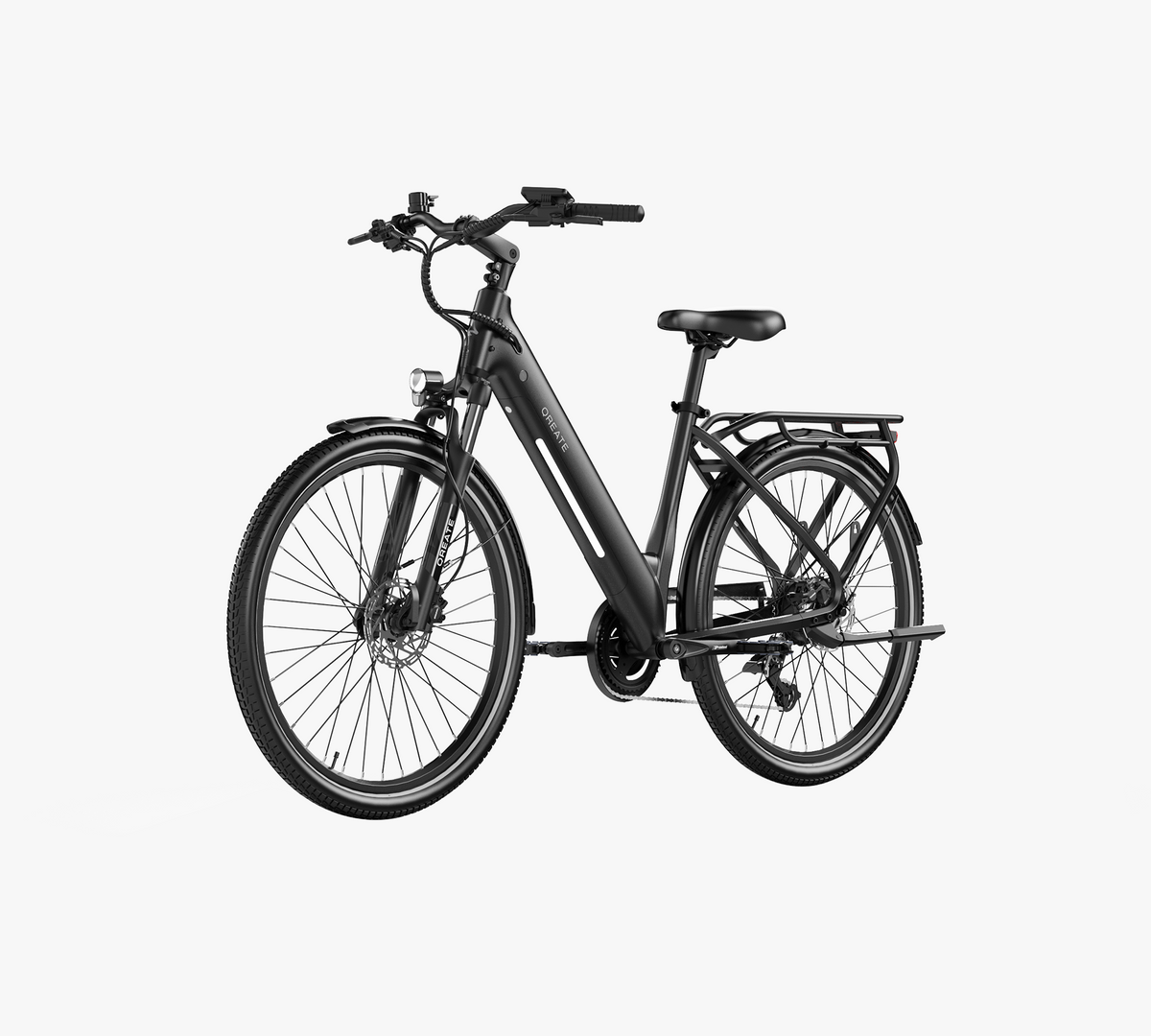 Qreate City Air e-bike in zwart, andere kant