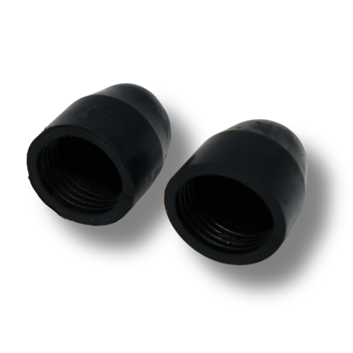 Rubber Afdekdoppen Zwart (2 Stuks)