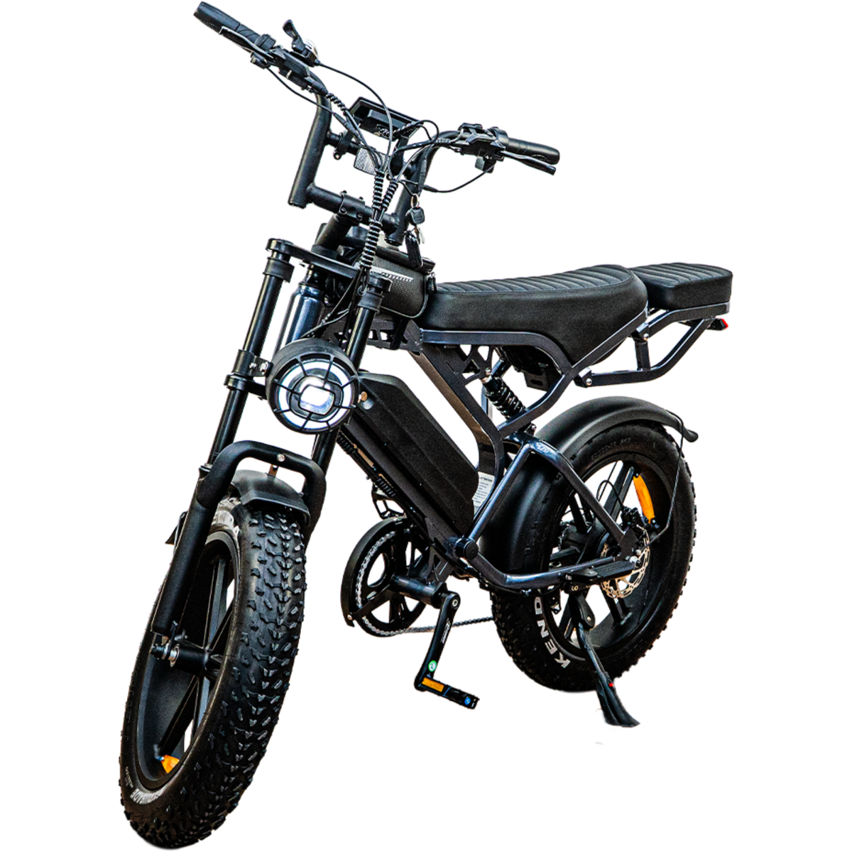 QMWheel V20 Pro fatbike in donkergrijs, productfoto 2