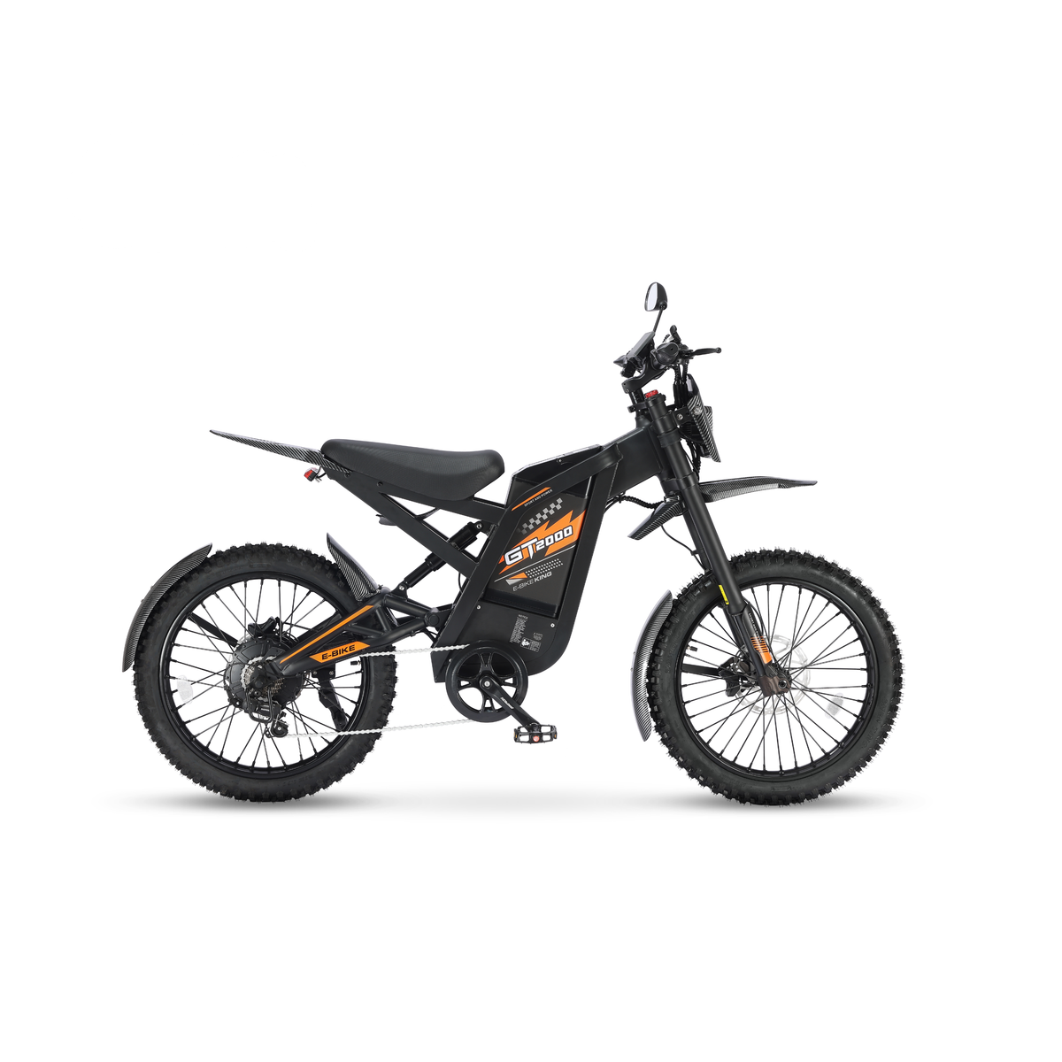 Ouxi GT2000 fatbike in oranje, zijaanzicht