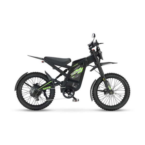 Ouxi GT2000 2.0 fatbike in groen, zijaanzicht