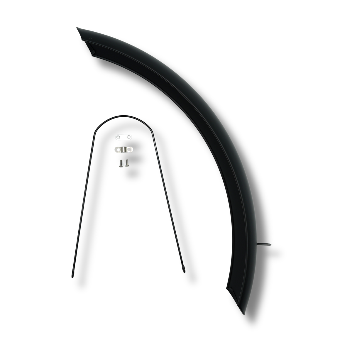 Spatbord Voor Zwart Met Stang En Klemmen